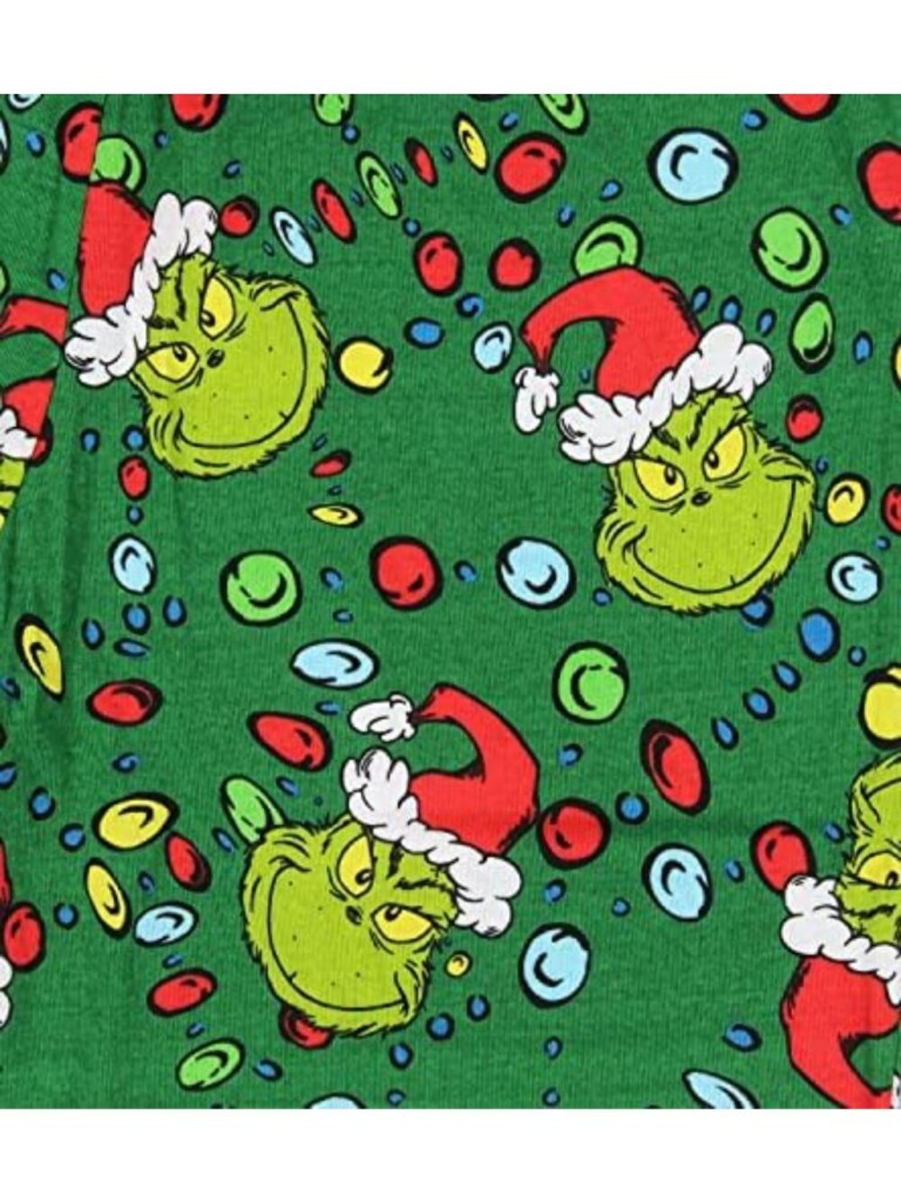 Cozy Grinch Christmas Pajama Set with Lights | Fun Holiday Sleepwear for Kids - Picture 5 of 5